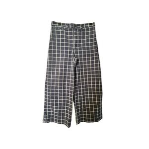 Madewell "The Petite Perfect Vintage‎ Jean" Plaid Trousers Navy White, Size 27